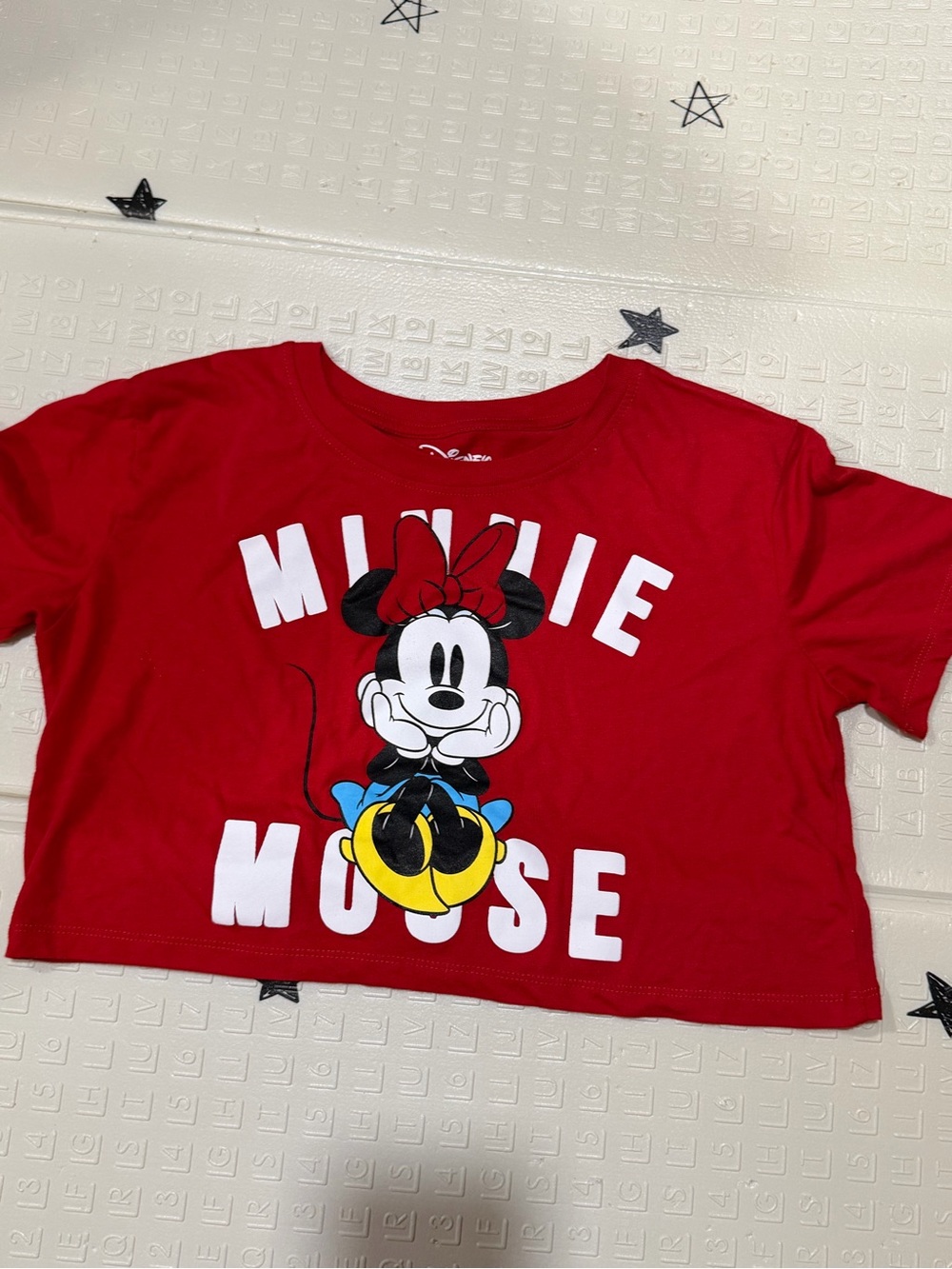 Minnie Mouse Red Crop Tee. Xs. S for petite ladies